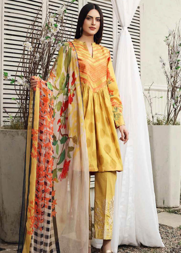 Charizma Embroidered Lawn Suits Unstitched 3 Piece CRZ21IF IN-31-A - Summer Collection
