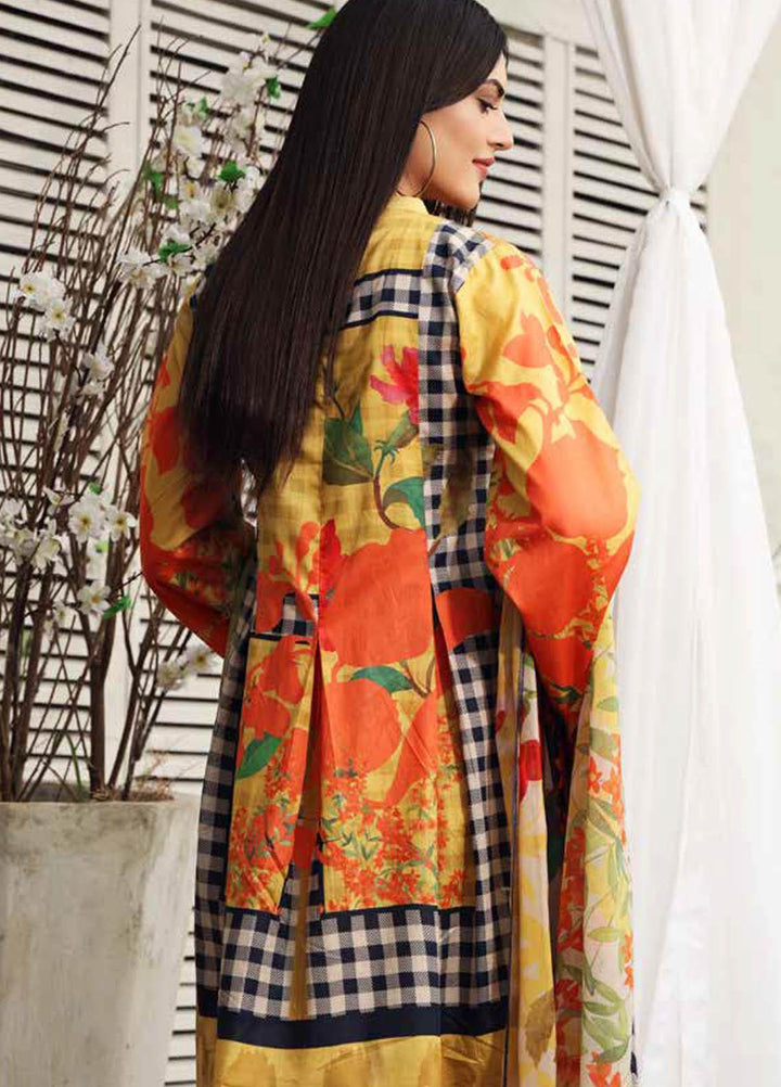 Charizma Embroidered Lawn Suits Unstitched 3 Piece CRZ21IF IN-31-A - Summer Collection
