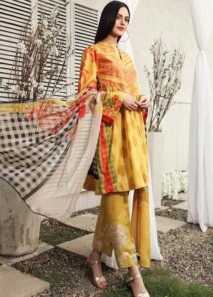 Charizma Embroidered Lawn Suits Unstitched 3 Piece CRZ21IF IN-31-A - Summer Collection