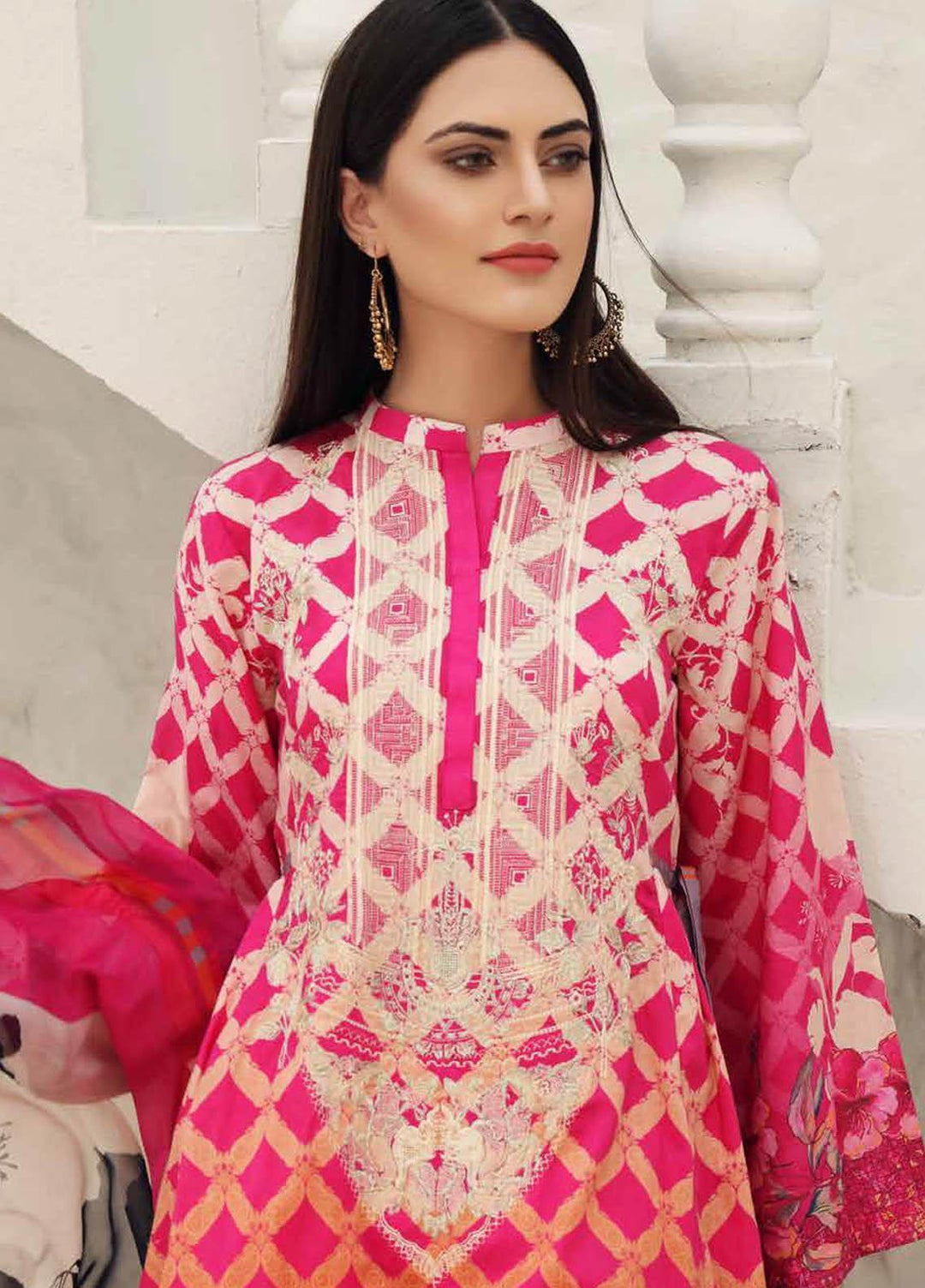 Charizma Embroidered Lawn Suits Unstitched 3 Piece CRZ21IF IN-33-A - Summer Collection