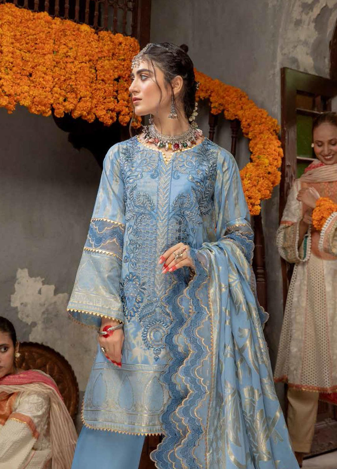 Charizma Embroidered Jacquard Suits Unstitched 3 Piece CRZ21J CJ-01 - Festive Collection