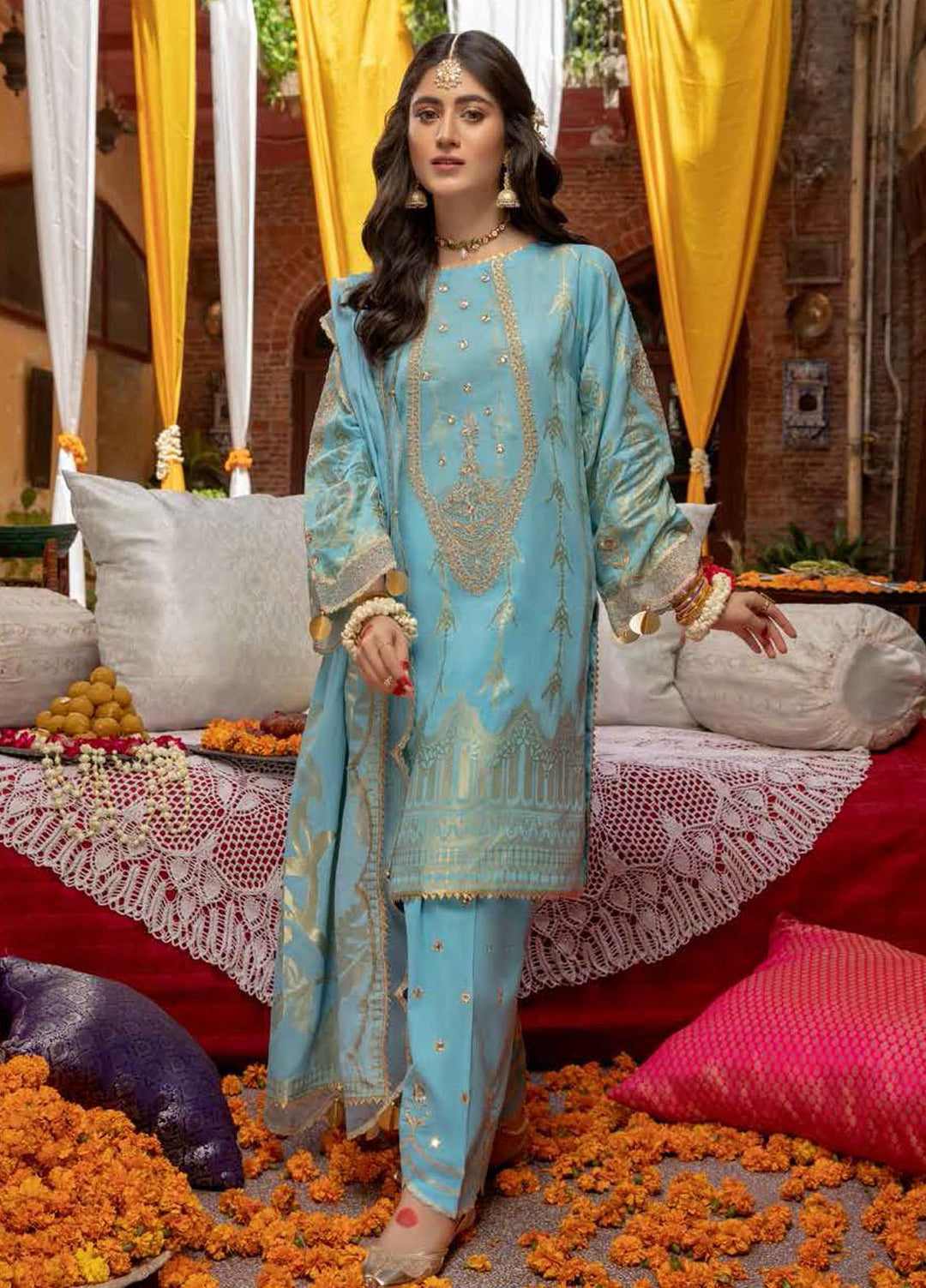 Charizma Embroidered Jacquard Suits Unstitched 3 Piece CRZ21J CJ-03 - Festive Collection
