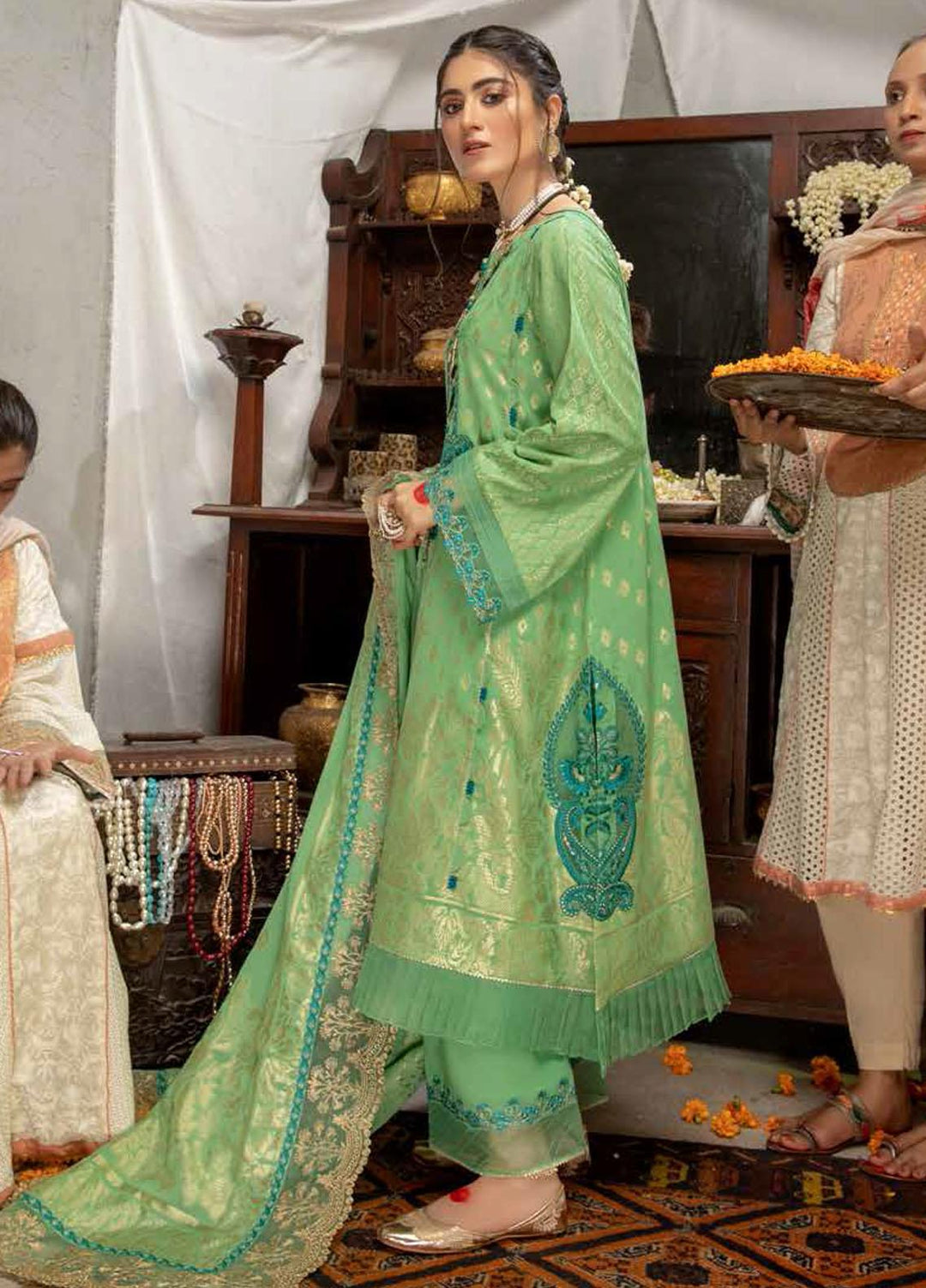 Charizma Embroidered Jacquard Suits Unstitched 3 Piece CRZ21J CJ-05 - Festive Collection