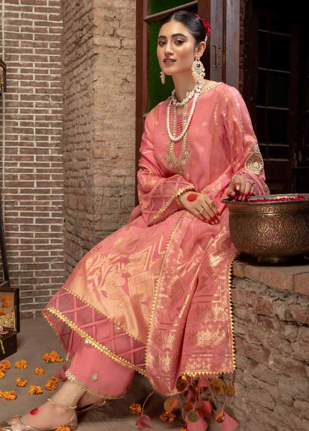 Charizma Embroidered Jacquard Suits Unstitched 3 Piece CRZ21J CJ-08 - Festive Collection