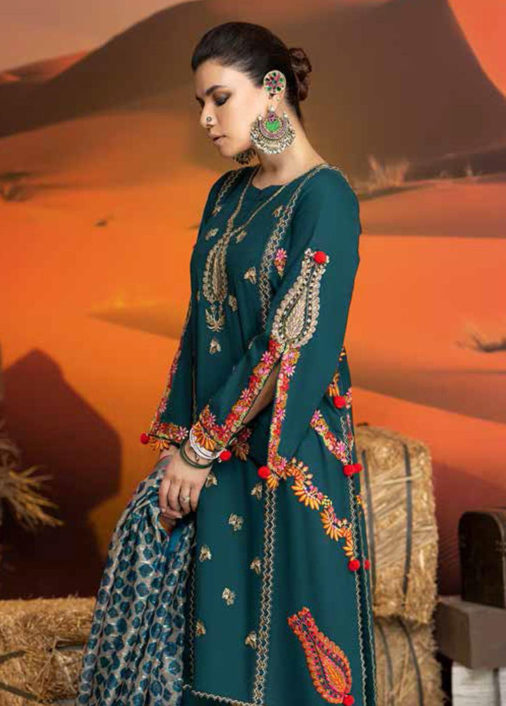 Miraas By Charizma Embroidered Khaddar Suits Unstitched 3 Piece CRZ22MK CM-07 - Winter Collection