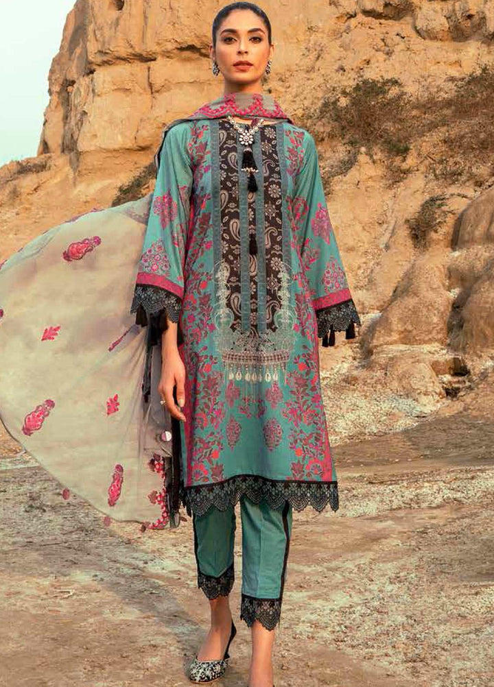 Charizma Embroidered Lawn Suits Unstitched 3 Piece CRZ21N-1 CN-05 - Summer Collection