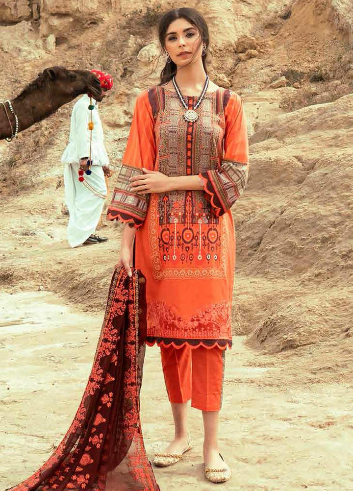 Charizma Embroidered Lawn Suits Unstitched 3 Piece CRZ21N-1 CN-06 - Summer Collection