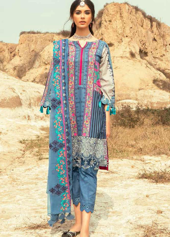 Charizma Embroidered Lawn Suits Unstitched 3 Piece CRZ21N-1 CN-08 - Summer Collection
