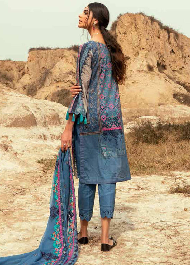 Charizma Embroidered Lawn Suits Unstitched 3 Piece CRZ21N-1 CN-08 - Summer Collection