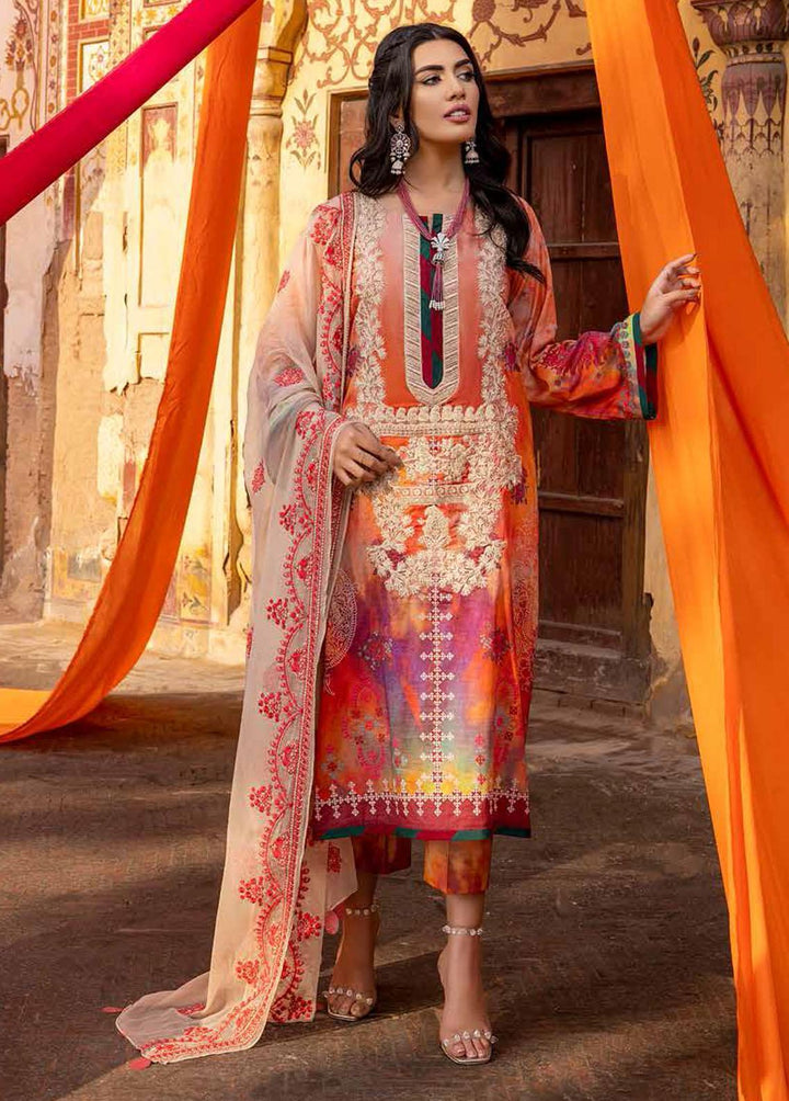 Naranji By Charizma Embroidered Lawn Suits Unstitched 3 Piece CRZ22-N2 CN/13 - Summer Collection