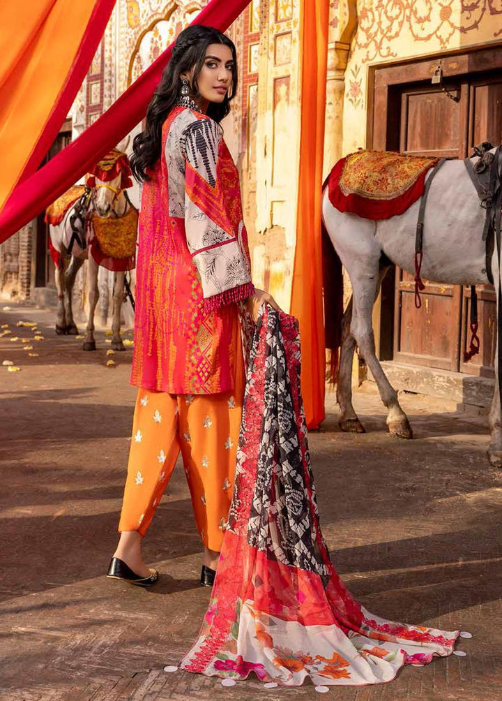 Naranji By Charizma Embroidered Lawn Suits Unstitched 3 Piece CRZ22-N2 CN/15 - Summer Collection