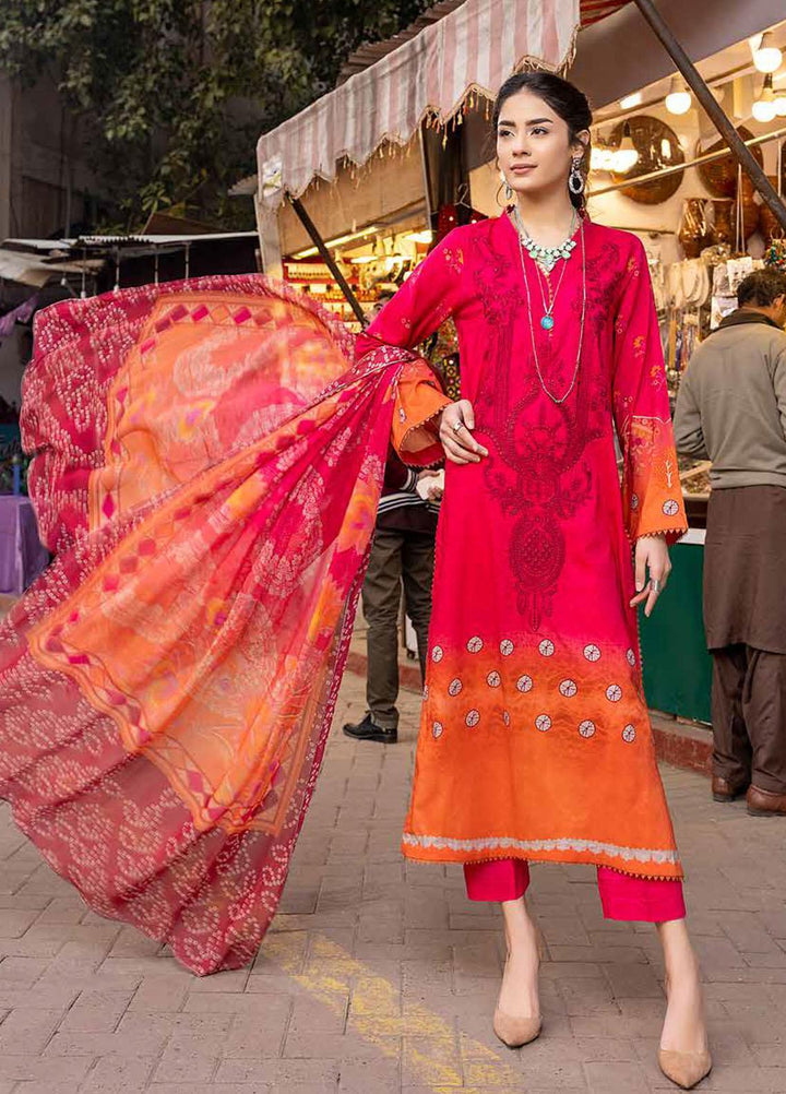 Charizma Embroidered Lawn Suits Unstitched 3 Piece CRZ22OS CO-01-A - Summer Collection