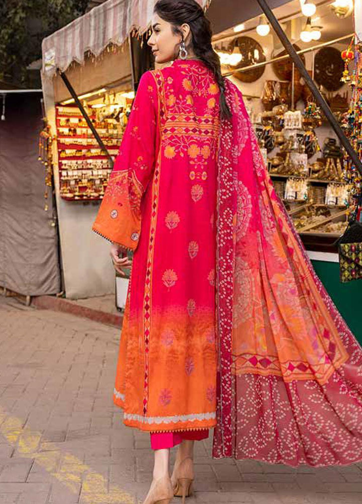 Charizma Embroidered Lawn Suits Unstitched 3 Piece CRZ22OS CO-01-A - Summer Collection