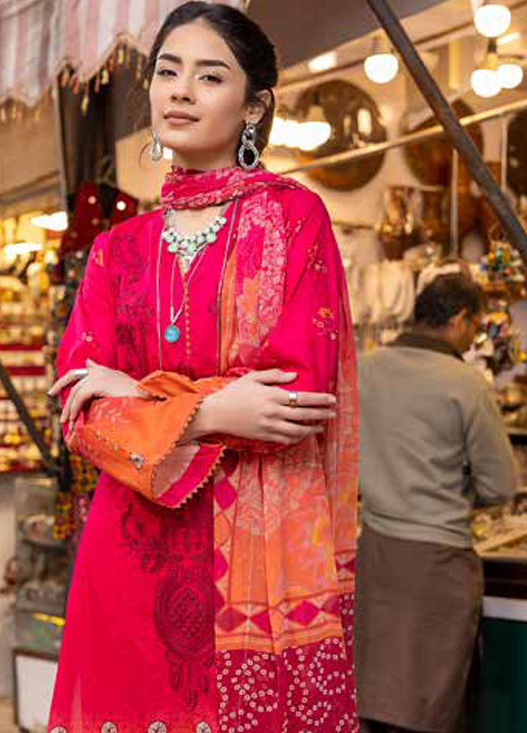 Charizma Embroidered Lawn Suits Unstitched 3 Piece CRZ22OS CO-01-A - Summer Collection