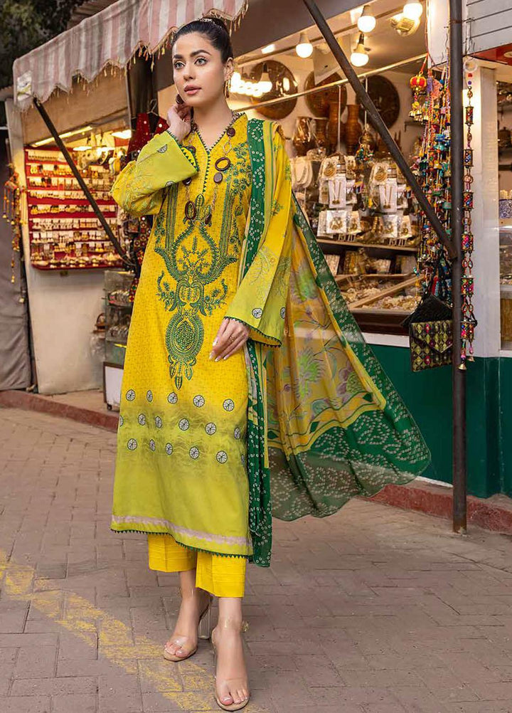 Charizma Embroidered Lawn Suits Unstitched 3 Piece CRZ22OS CO-01-B - Summer Collection