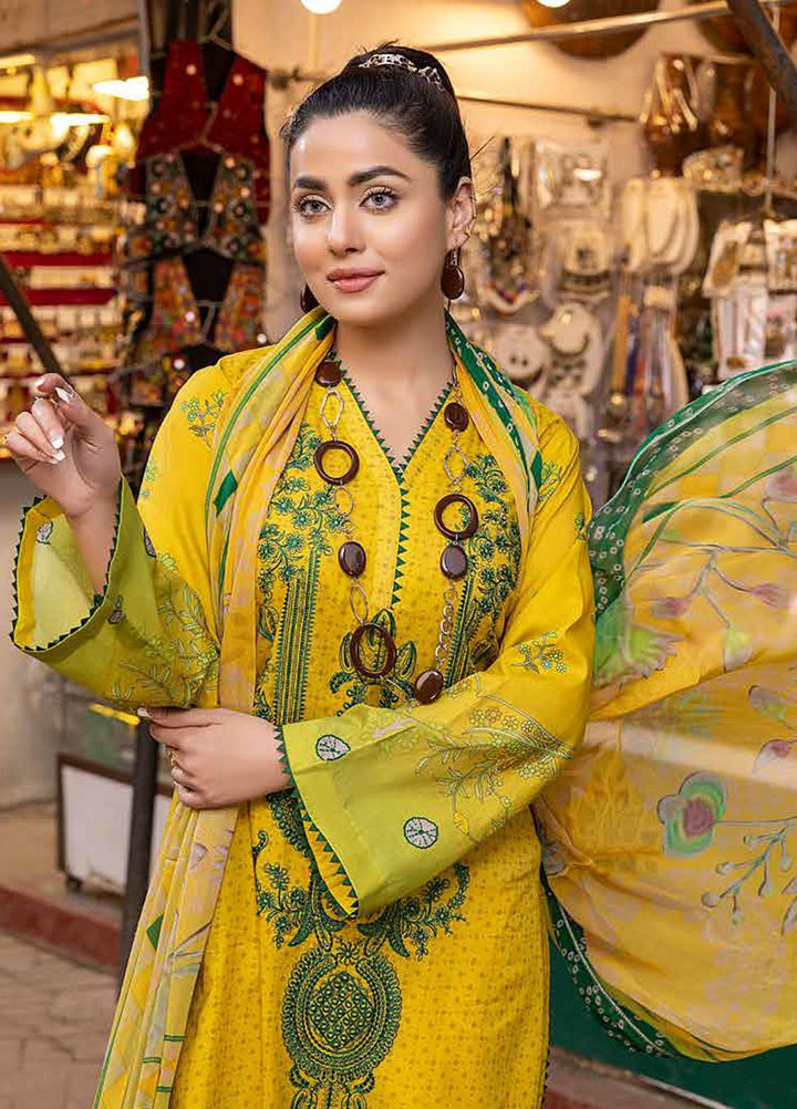 Charizma Embroidered Lawn Suits Unstitched 3 Piece CRZ22OS CO-01-B - Summer Collection