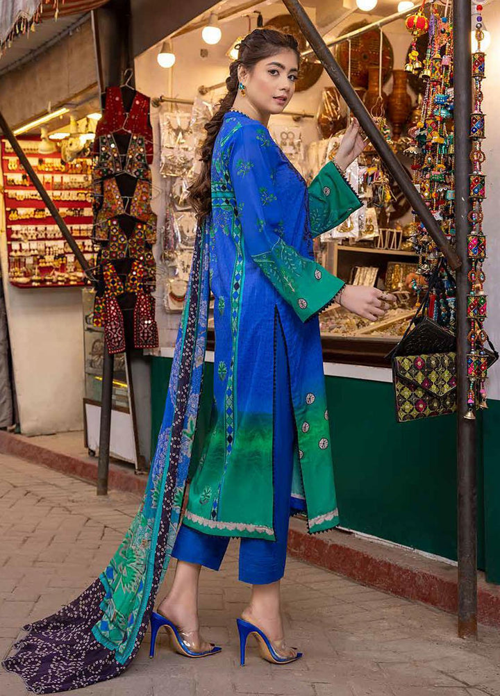 Charizma Embroidered Lawn Suits Unstitched 3 Piece CRZ22OS CO-01-C - Summer Collection