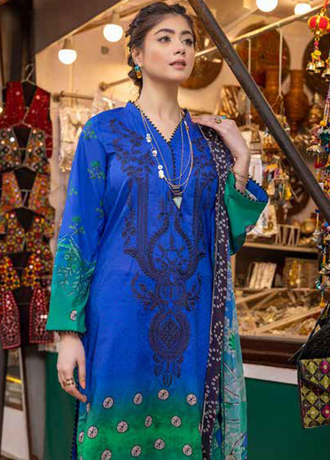 Charizma Embroidered Lawn Suits Unstitched 3 Piece CRZ22OS CO-01-C - Summer Collection