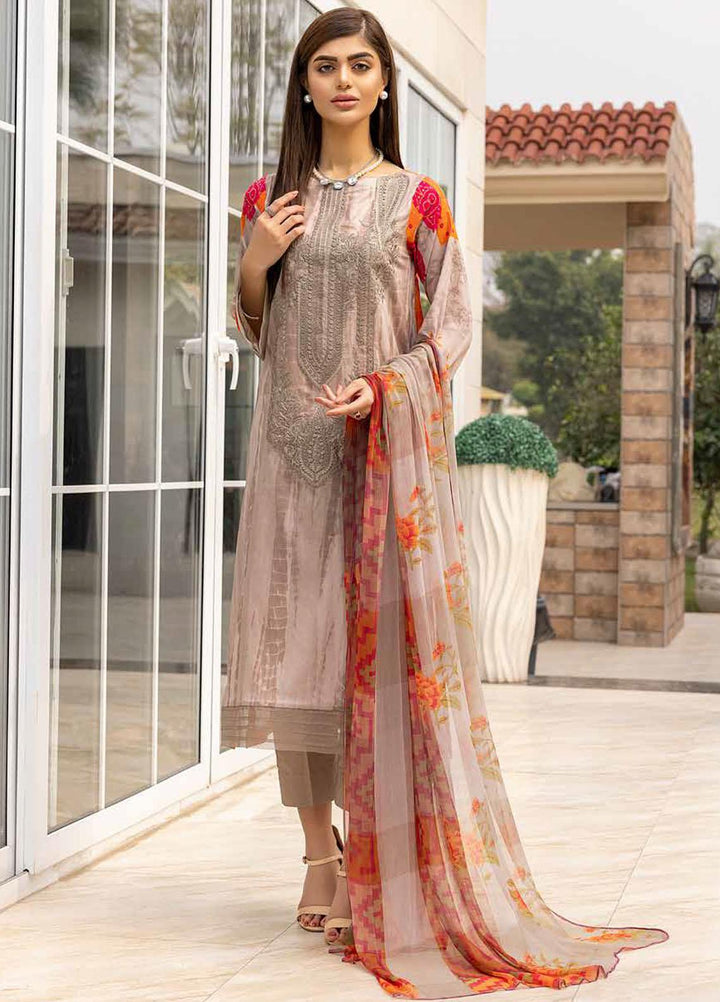 Charizma Embroidered Lawn Suits Unstitched 3 Piece CRZ22OS CO-02-A - Summer Collection
