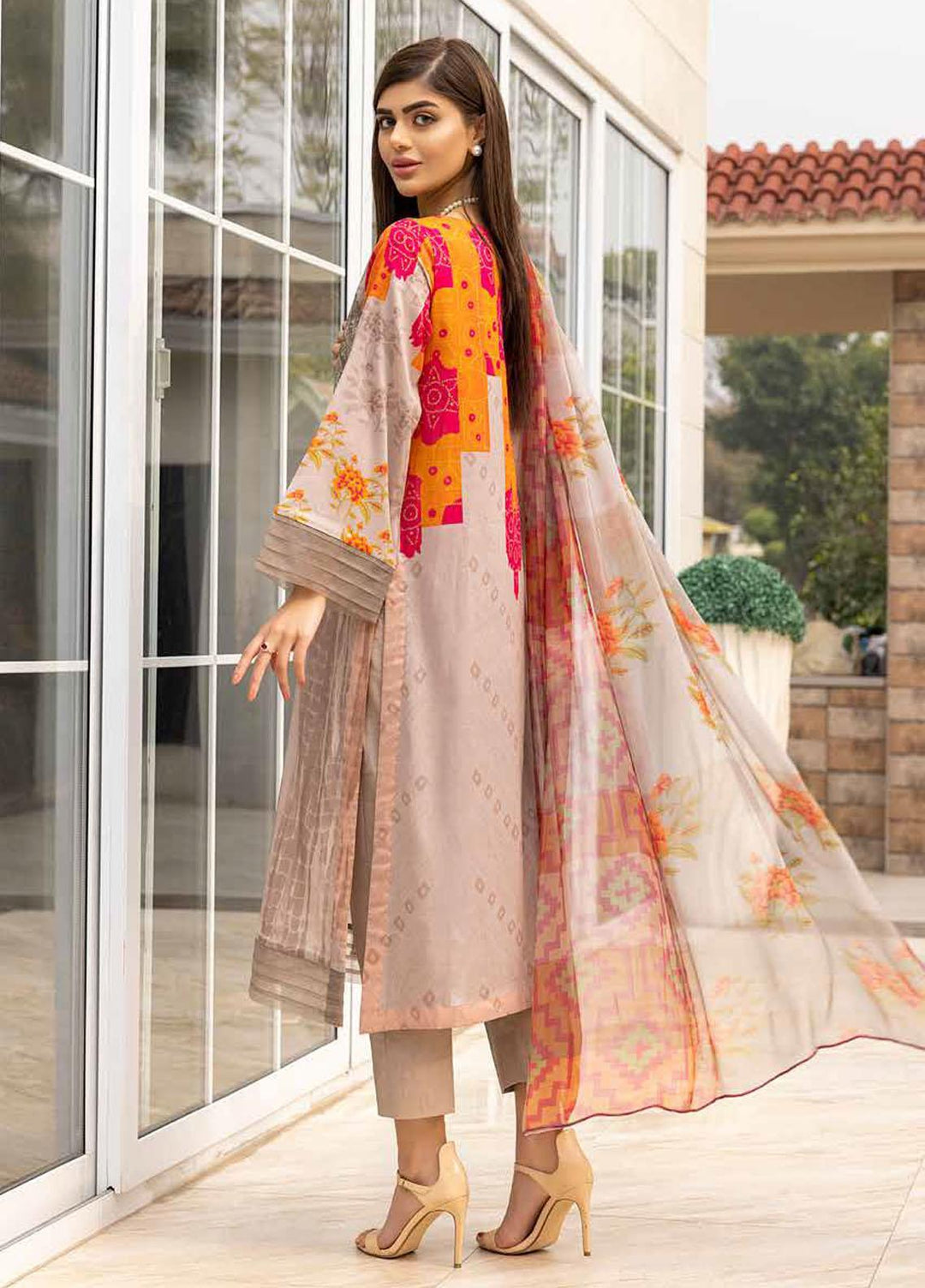 Charizma Embroidered Lawn Suits Unstitched 3 Piece CRZ22OS CO-02-A - Summer Collection
