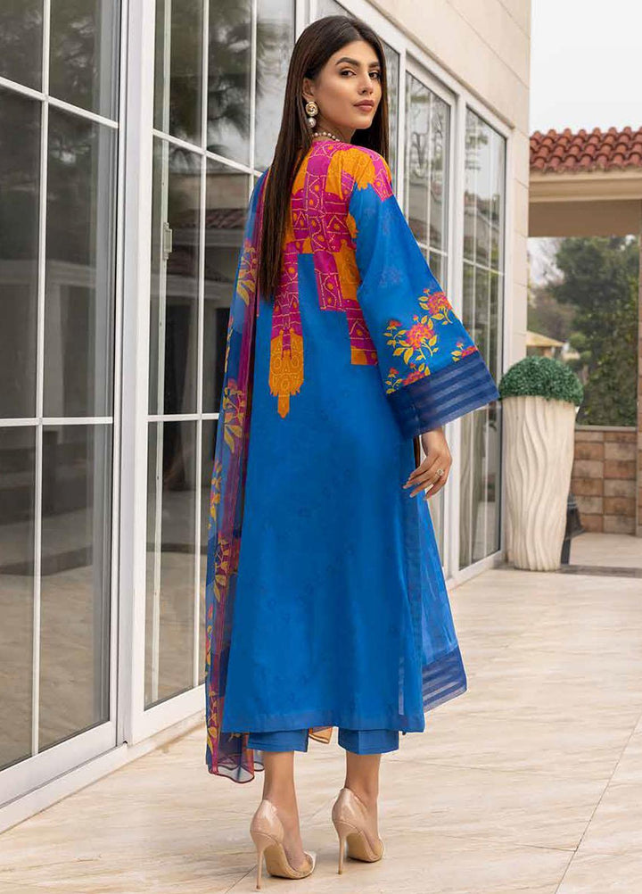 Charizma Embroidered Lawn Suits Unstitched 3 Piece CRZ22OS CO-02-B - Summer Collection