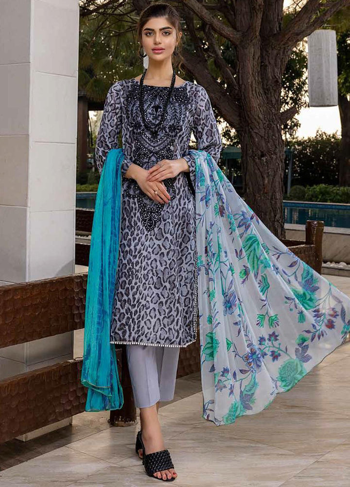 Charizma Embroidered Lawn Suits Unstitched 3 Piece CRZ22OS CO-03-A - Summer Collection