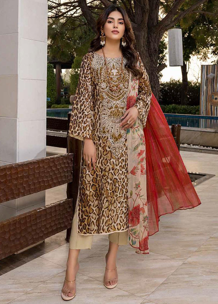 Charizma Embroidered Lawn Suits Unstitched 3 Piece CRZ22OS CO-03-B - Summer Collection