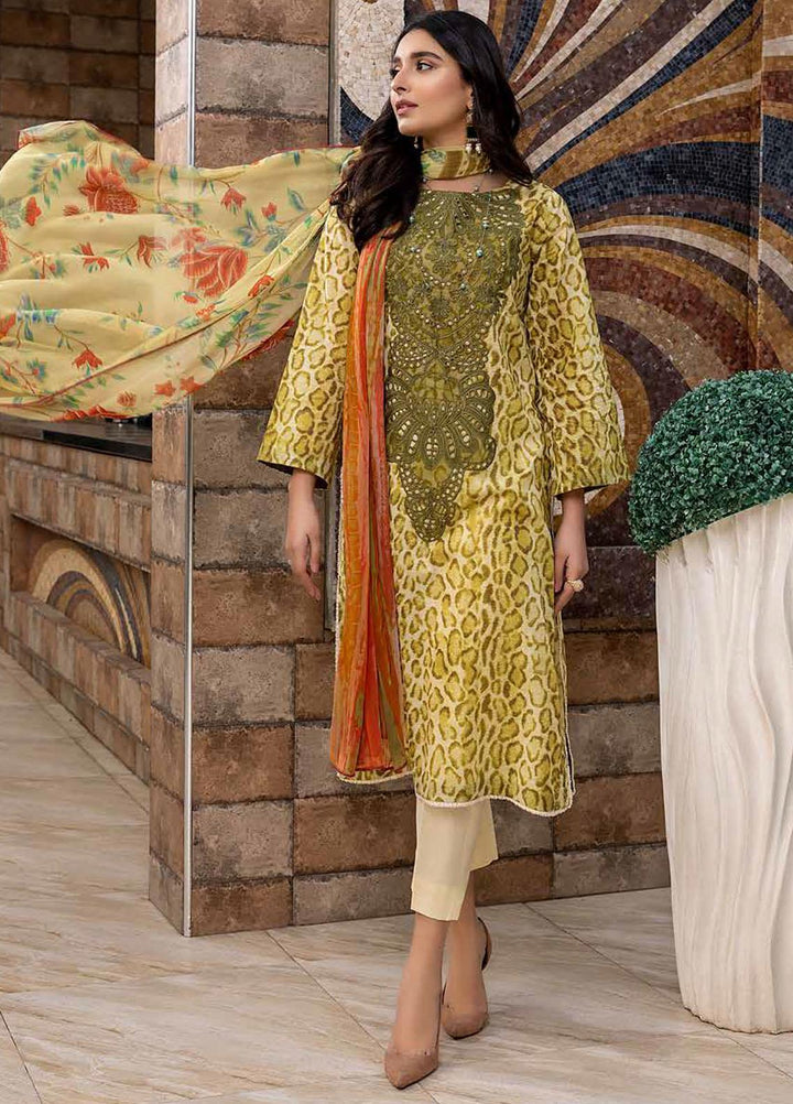 Charizma Embroidered Lawn Suits Unstitched 3 Piece CRZ22OS CO-03-C - Summer Collection
