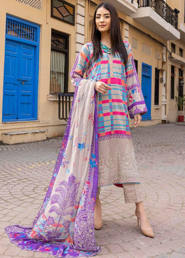Charizma Embroidered Lawn Suits Unstitched 3 Piece CRZ22OS CO-04-A - Summer Collection