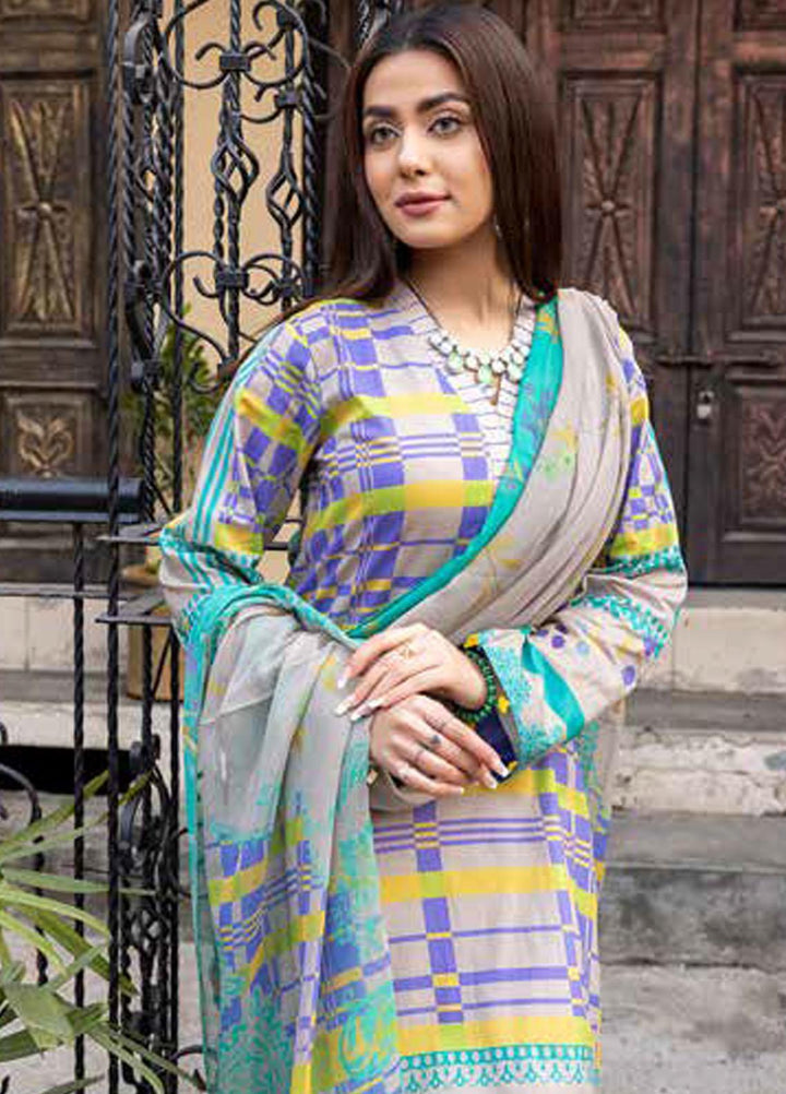 Charizma Embroidered Lawn Suits Unstitched 3 Piece CRZ22OS CO-04-B - Summer Collection