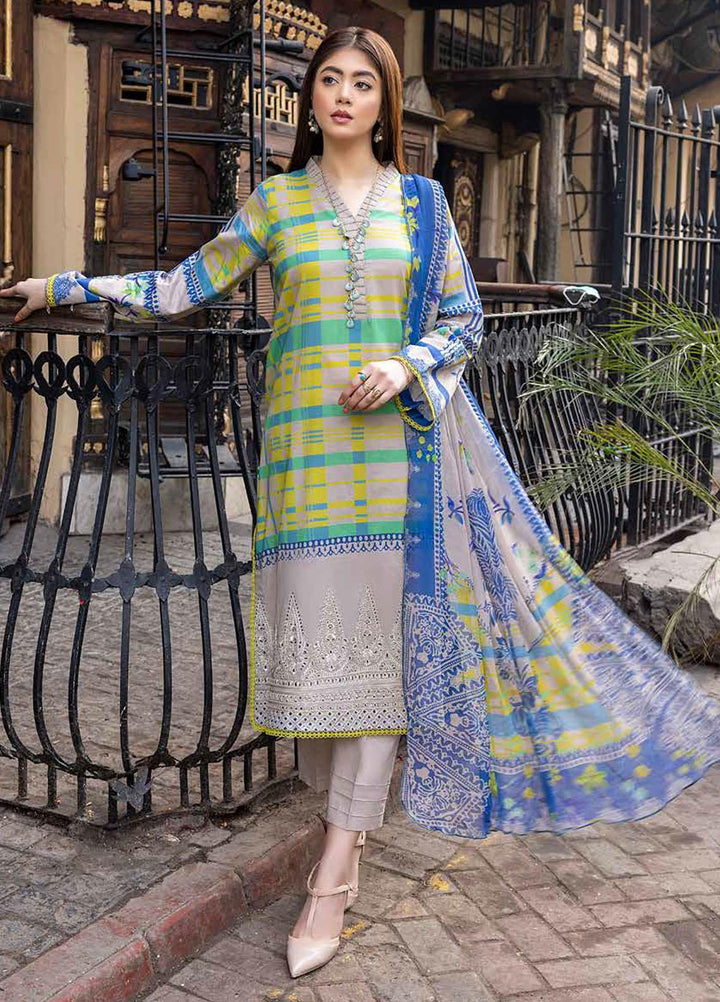 Charizma Embroidered Lawn Suits Unstitched 3 Piece CRZ22OS CO-04-C - Summer Collection