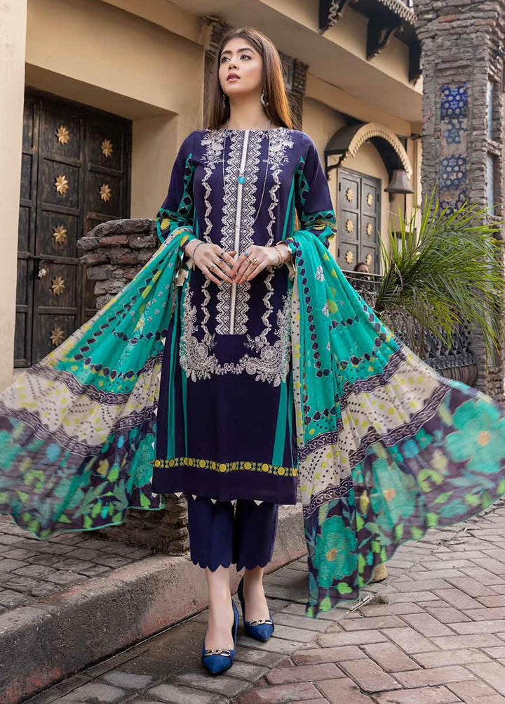 Charizma Embroidered Lawn Suits Unstitched 3 Piece CRZ22OS CO-05-B - Summer Collection