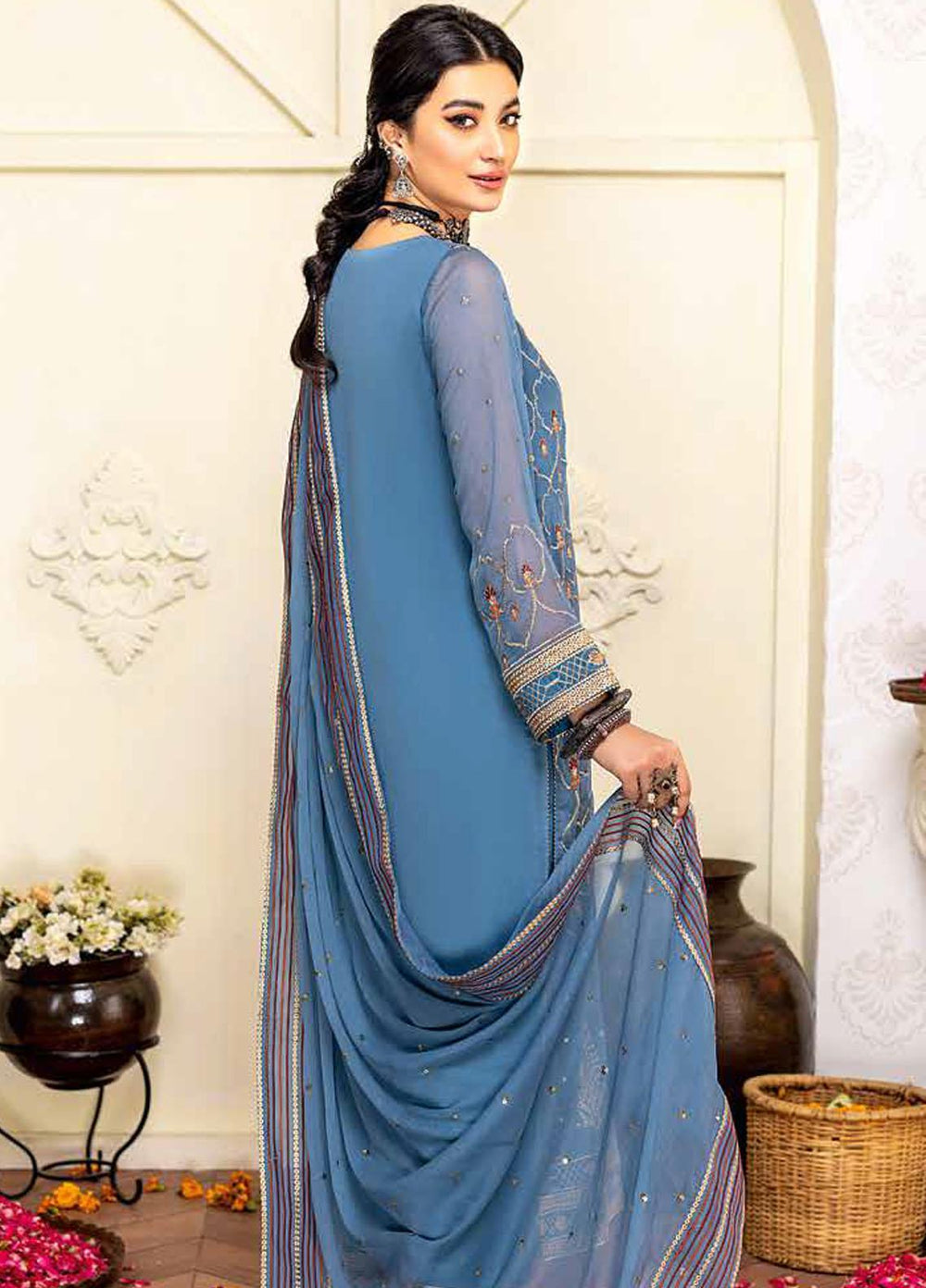 Charizma Embroidered Chiffon Suits Unstitched 3 Piece CRZ22PC CPC-01 - Festive Collection