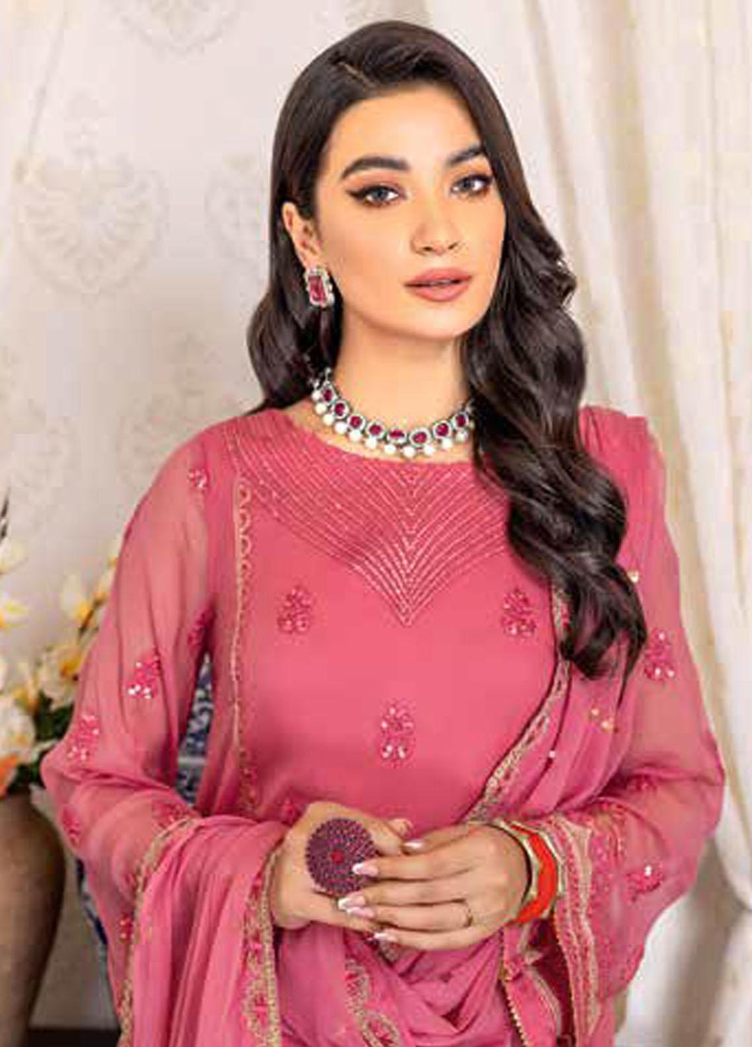 Charizma Embroidered Chiffon Suits Unstitched 3 Piece CRZ22PC CPC-06 - Festive Collection