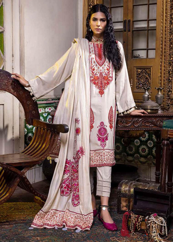 Charizma Embroidered Leather Suits Unstitched 3 Piece CRZ21P PS-02 - Winter Collection