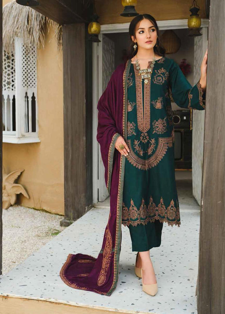 Charizma Embroidered Leather Suits Unstitched 3 Piece CRZ21P PS-05 - Winter Collection