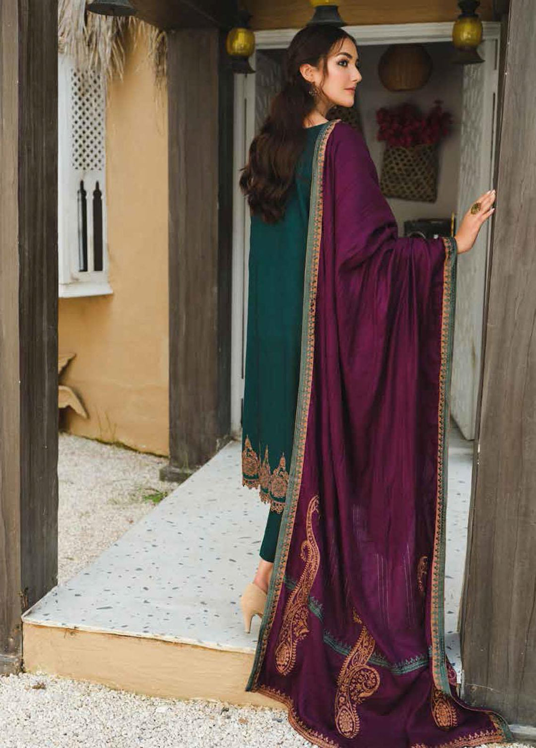 Charizma Embroidered Leather Suits Unstitched 3 Piece CRZ21P PS-05 - Winter Collection