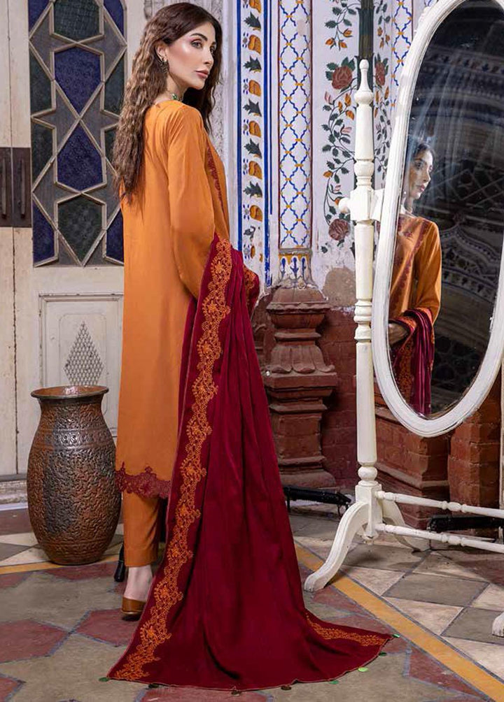 Charizma Embroidered Leather Suits Unstitched 3 Piece CRZ21P PS-06 - Winter Collection