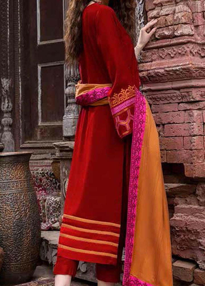 Charizma Embroidered Leather Suits Unstitched 3 Piece CRZ21P PS-08 - Winter Collection