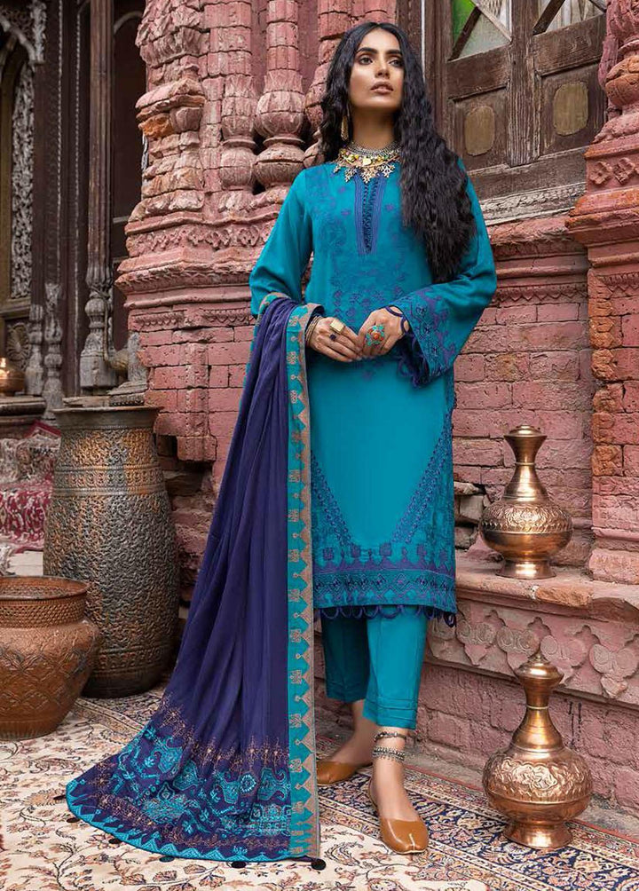 Charizma Embroidered Leather Suits Unstitched 3 Piece CRZ21P PS-09 - Winter Collection