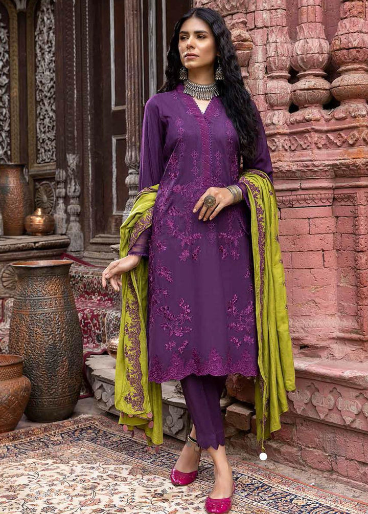 Charizma Embroidered Leather Suits Unstitched 3 Piece CRZ21P PS-10 - Winter Collection