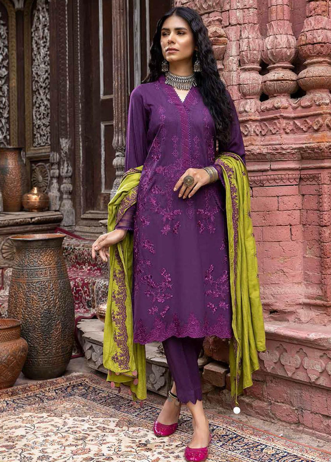 Charizma Embroidered Leather Suits Unstitched 3 Piece CRZ21P PS-10 - Winter Collection