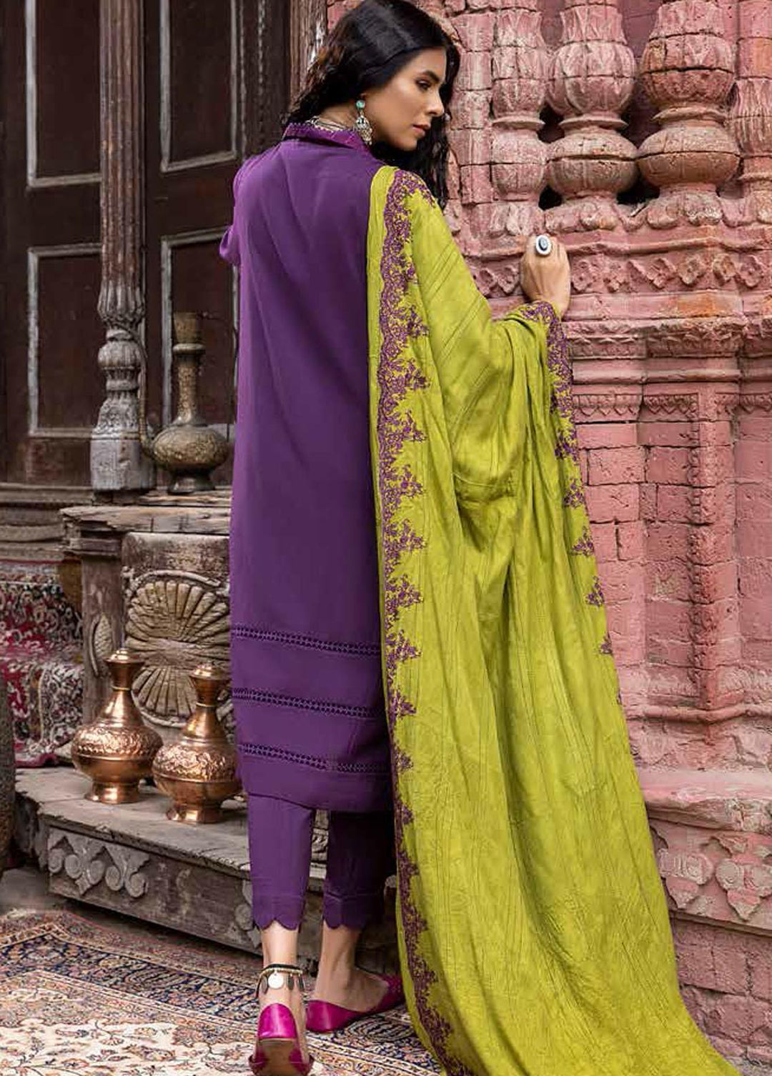 Charizma Embroidered Leather Suits Unstitched 3 Piece CRZ21P PS-10 - Winter Collection