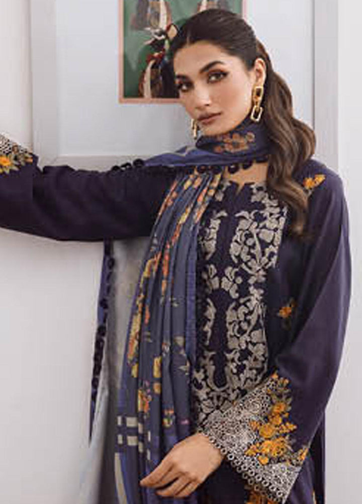 Charizma Embroidered Leather Peach Suits Unstitched 3 Piece CRZ23PS PS3-02 - Winter Collection