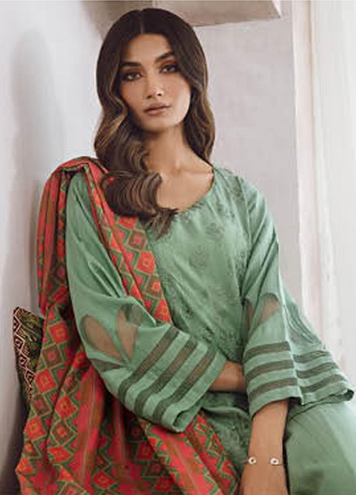 Charizma Embroidered Leather Peach Suits Unstitched 3 Piece CRZ23PS PS3-03 - Winter Collection