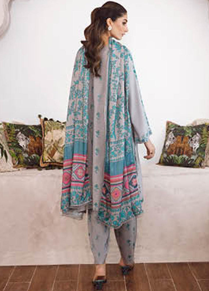 Charizma Embroidered Leather Peach Suits Unstitched 3 Piece CRZ23PS PS3-04 - Winter Collection