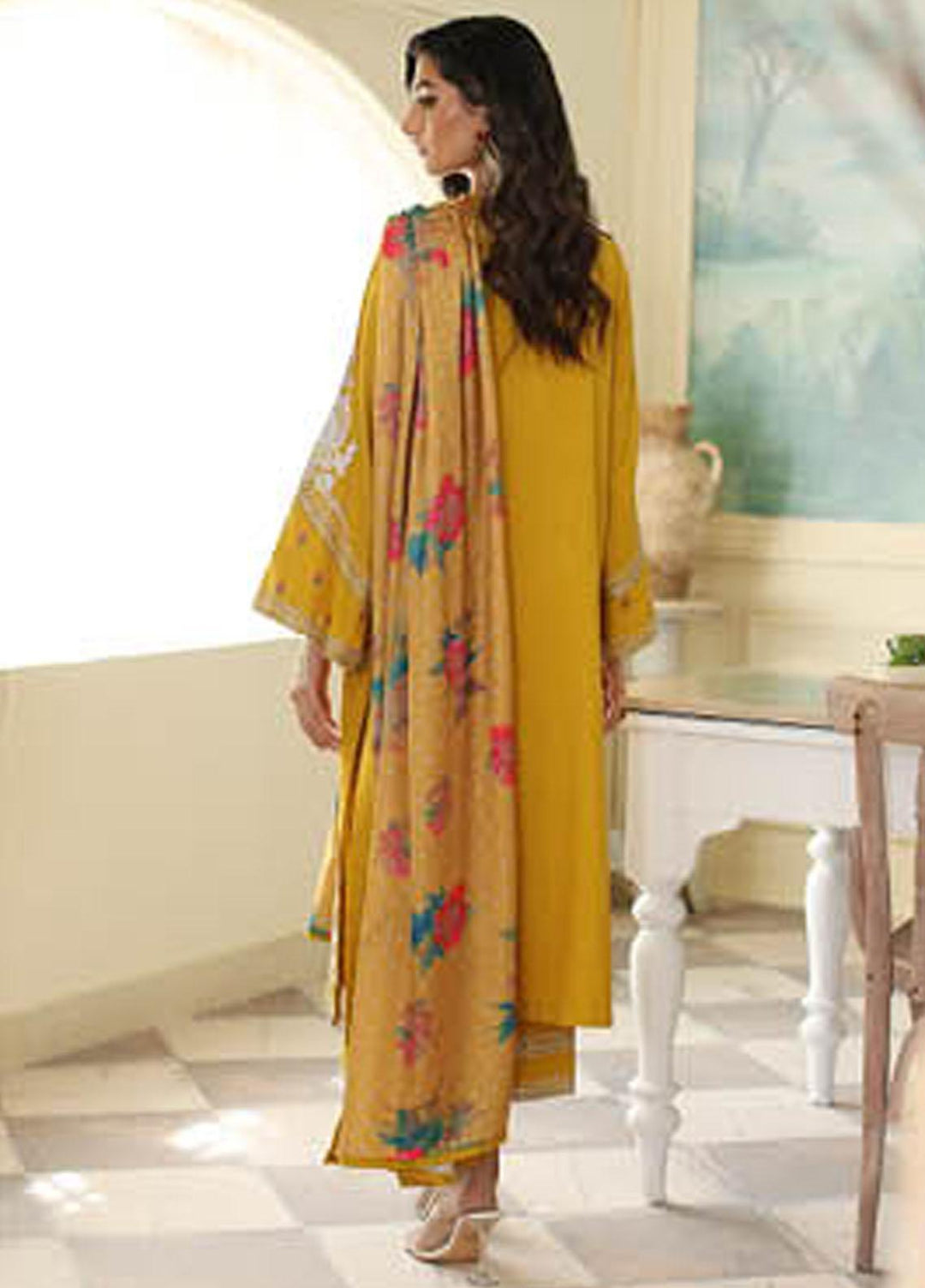 Charizma Embroidered Leather Peach Suits Unstitched 3 Piece CRZ23PS PS3-07 - Winter Collection