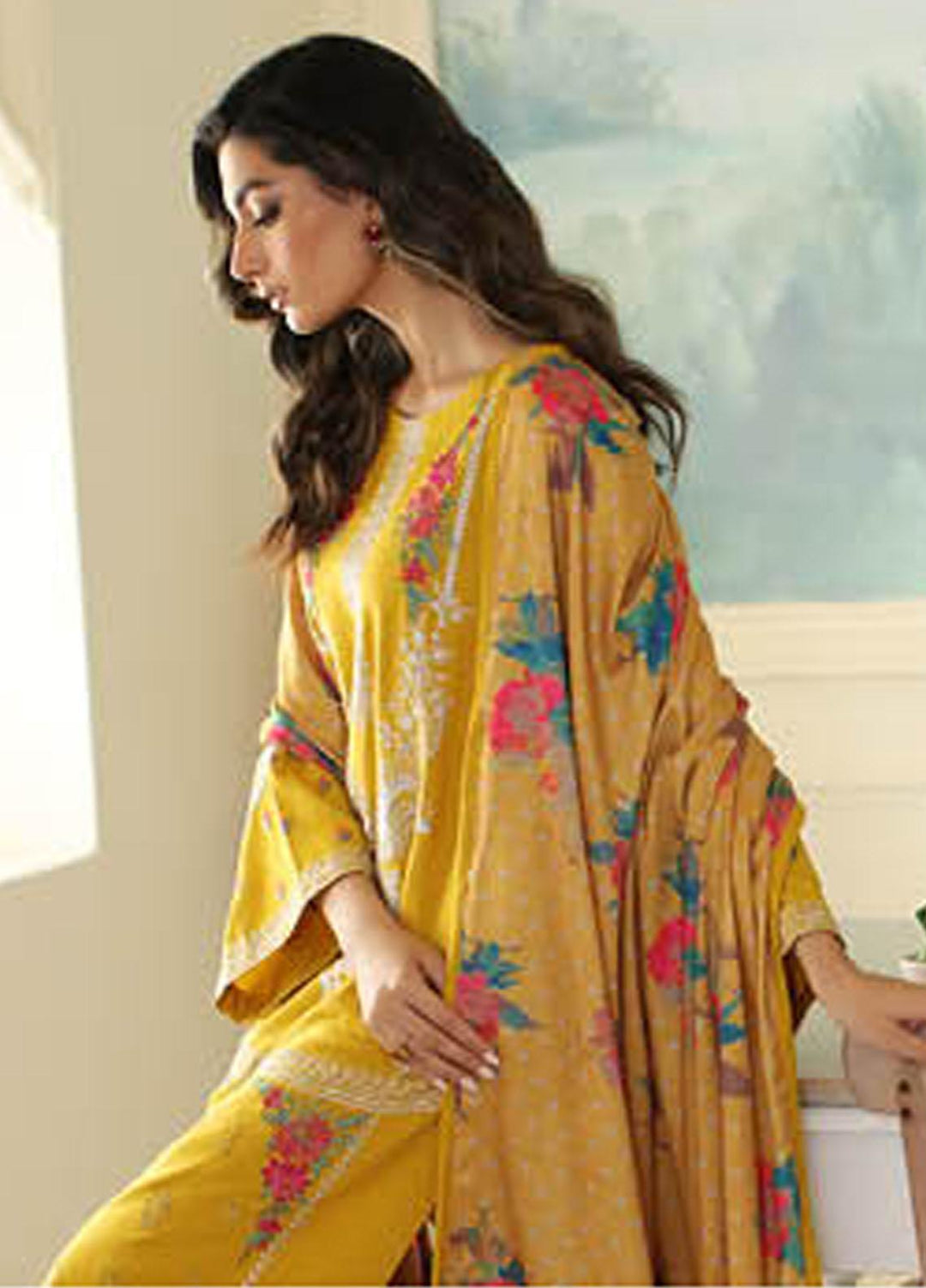 Charizma Embroidered Leather Peach Suits Unstitched 3 Piece CRZ23PS PS3-07 - Winter Collection