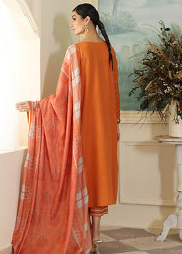 Charizma Embroidered Leather Peach Suits Unstitched 3 Piece CRZ23PS PS3-08 - Winter Collection