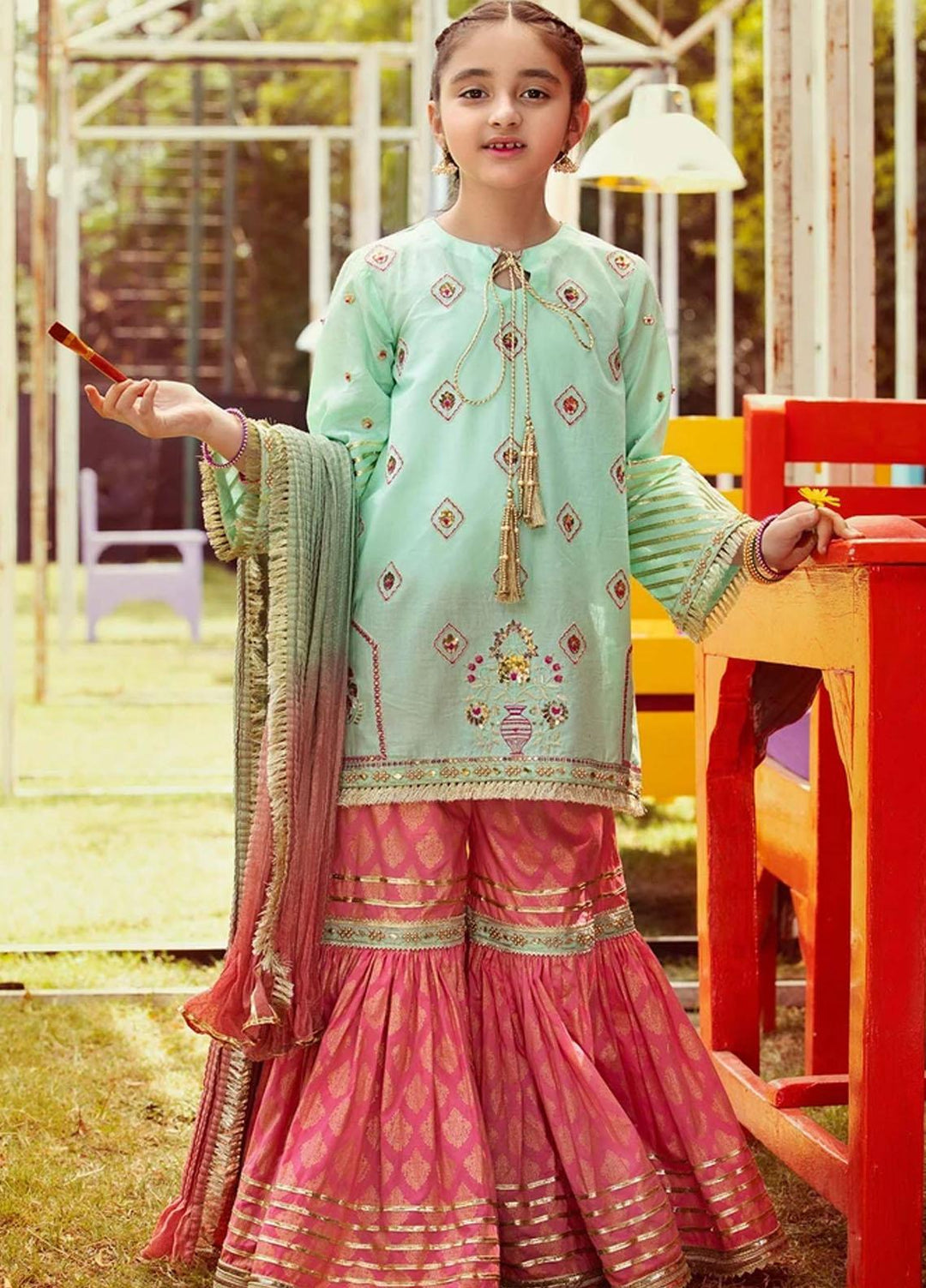 Charizma Lawn Fancy Pret Girls 3 Piece Suit -  CKP-21-11